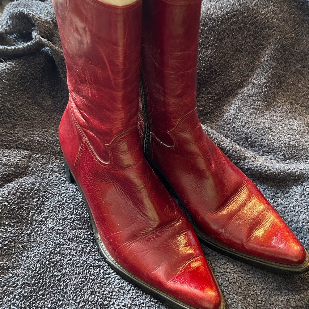 Vintage Steve MaddenWestern Red Boots -Women’s